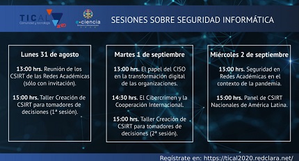CSIRTs CONVIDAM: Participe das sessões de Segurança Informática de TICAL2020